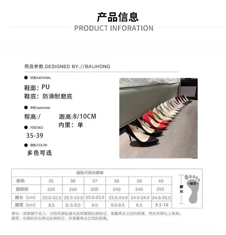 Women Elegant Luxury Shiny Rhinestone High Heels Sexy Red Bottom Pumps Brand Shoes Sexy Party Pointed Toe Wedding Banquet Shoes