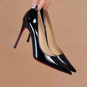 Women Elegant Luxury Shiny Rhinestone High Heels Sexy Red Bottom Pumps Brand Shoes Sexy Party Pointed Toe Wedding Banquet Shoes