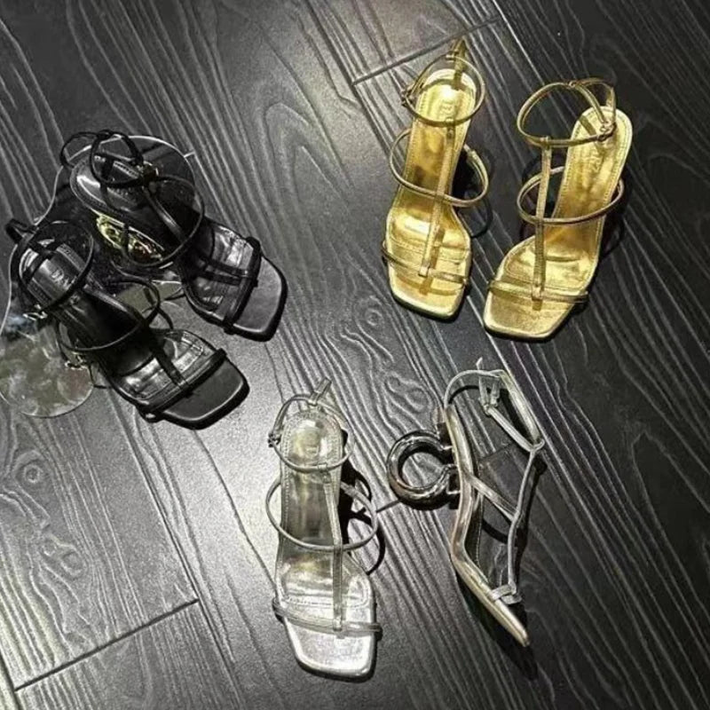 Sexy High Heels Women Sandals Fashion Summer New Shoes 2024 Party Designer Pumps Slippers Mujer Trend Elegant Walking Zapatillas