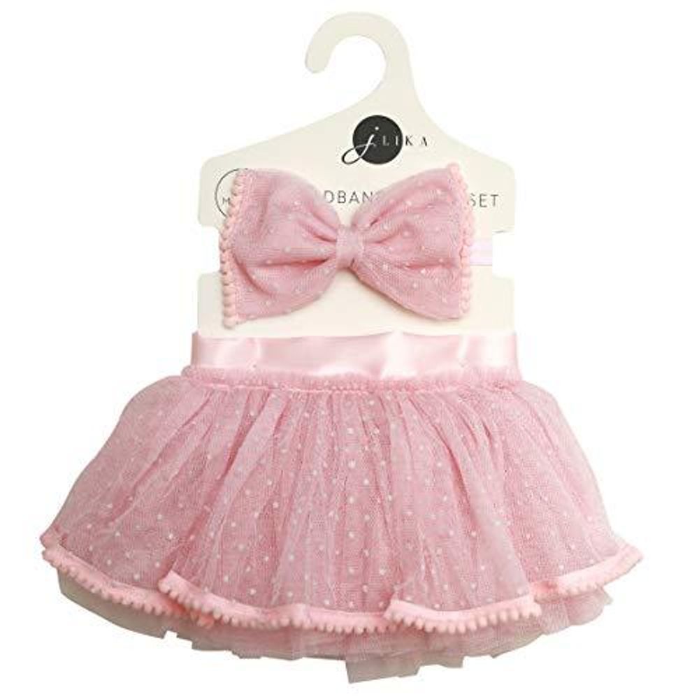 MCHPI Store Newborn Baby Girl Tutu Set Skirt with Headband Photography Prop Clothes Easter Outfit (Pink)