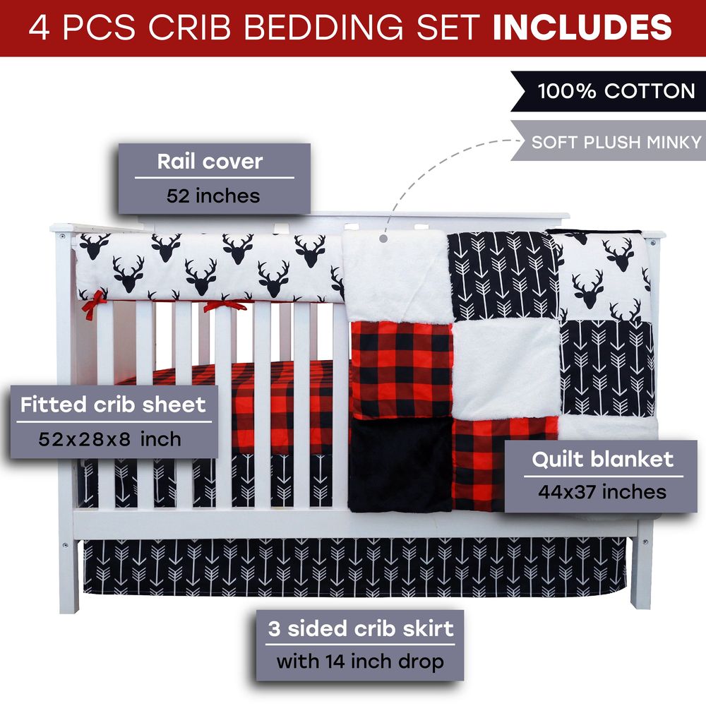 MCHPI Store 4 Pc Crib Bedding - Woodland Collection