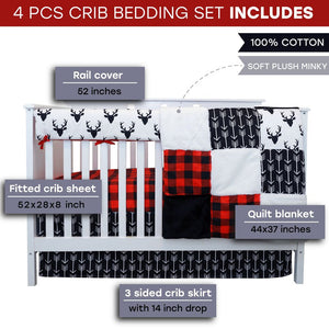 MCHPI Store 4 Pc Crib Bedding - Woodland Collection
