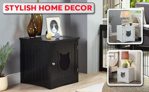 MCHPI Store Cat House Side Table, Nightstand Pet House, Litter Box Enclosure
