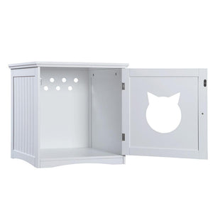 MCHPI Store Cat House Side Table, Nightstand Pet House, Litter Box Enclosure