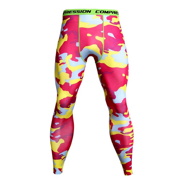 MCHPI Store 3D Printed Camouflage Joggers Leggings Men Quick Dry Compression Pants Gyms Fitness Tights Casual Workout Trousers Long Pants