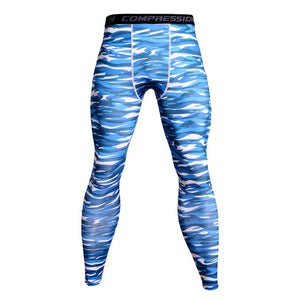 MCHPI Store 3D Printed Camouflage Joggers Leggings Men Quick Dry Compression Pants Gyms Fitness Tights Casual Workout Trousers Long Pants