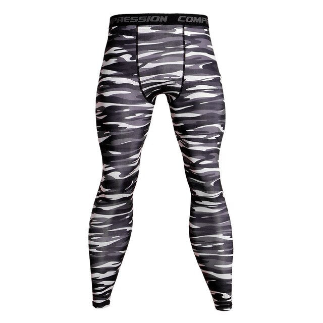 MCHPI Store 3D Printed Camouflage Joggers Leggings Men Quick Dry Compression Pants Gyms Fitness Tights Casual Workout Trousers Long Pants