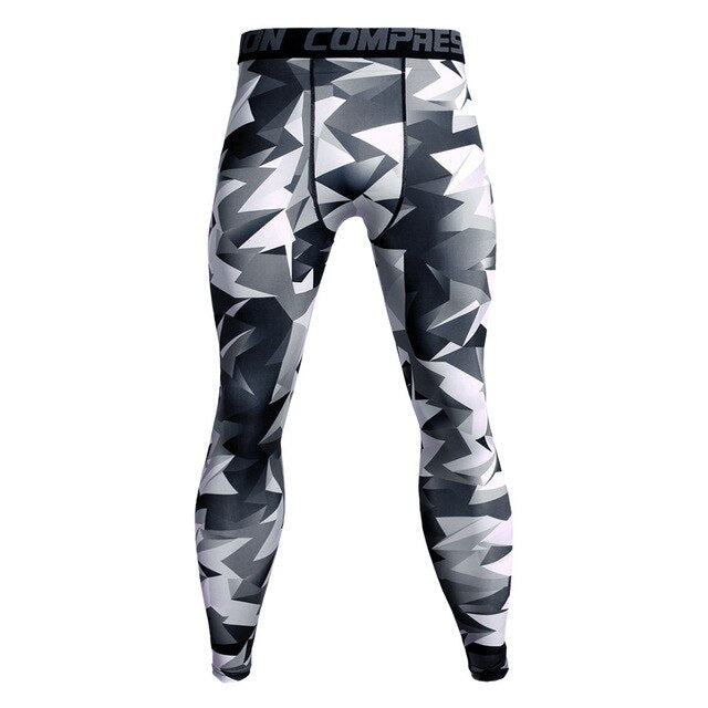 MCHPI Store 3D Printed Camouflage Joggers Leggings Men Quick Dry Compression Pants Gyms Fitness Tights Casual Workout Trousers Long Pants