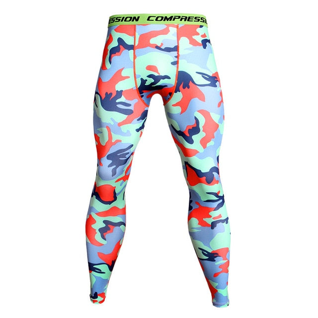 MCHPI Store 3D Printed Camouflage Joggers Leggings Men Quick Dry Compression Pants Gyms Fitness Tights Casual Workout Trousers Long Pants