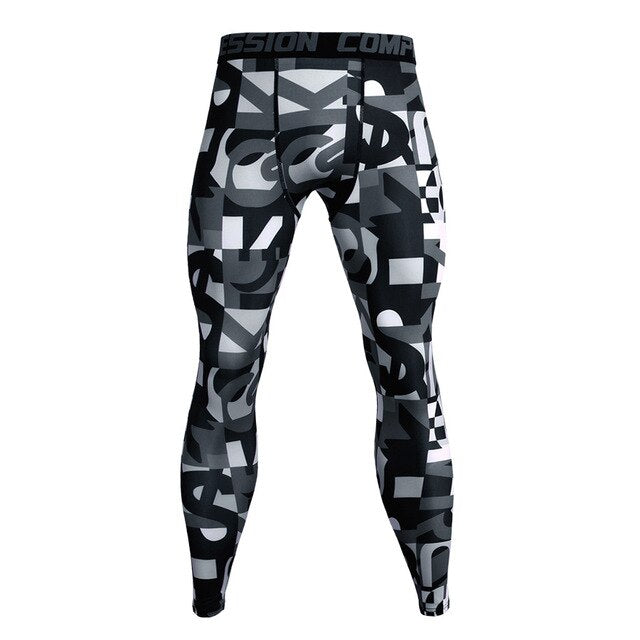 MCHPI Store 3D Printed Camouflage Joggers Leggings Men Quick Dry Compression Pants Gyms Fitness Tights Casual Workout Trousers Long Pants
