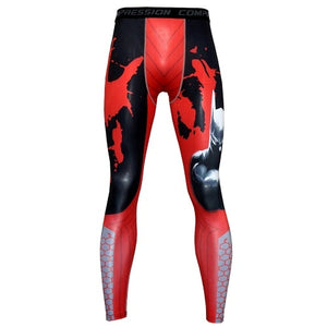 MCHPI Store Dry Fit 3D Print Men Compression Tight Leggings Running Sports Male Gym Fitness Pant Skinny Leggings Workout Training