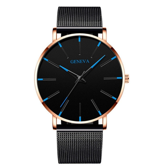 MCHPI Store 2020 Minimalist Men's Fashion Ultra Thin Watches Simple Men Business Stainless Steel Mesh Belt Quartz Watch Relogio Masculino
