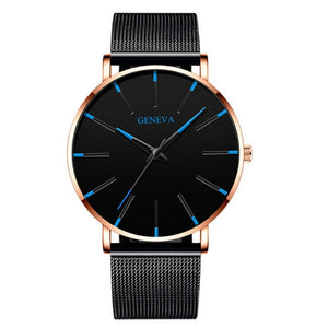 MCHPI Store 2020 Minimalist Men's Fashion Ultra Thin Watches Simple Men Business Stainless Steel Mesh Belt Quartz Watch Relogio Masculino