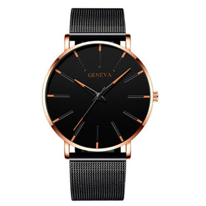 MCHPI Store 2020 Minimalist Men's Fashion Ultra Thin Watches Simple Men Business Stainless Steel Mesh Belt Quartz Watch Relogio Masculino