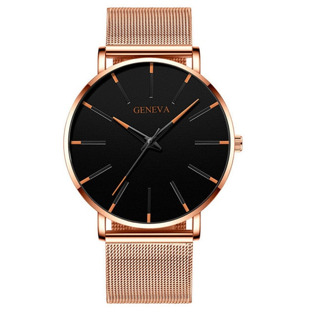 MCHPI Store 2020 Minimalist Men's Fashion Ultra Thin Watches Simple Men Business Stainless Steel Mesh Belt Quartz Watch Relogio Masculino