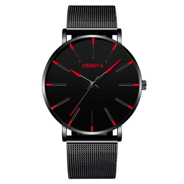 MCHPI Store 2020 Minimalist Men's Fashion Ultra Thin Watches Simple Men Business Stainless Steel Mesh Belt Quartz Watch Relogio Masculino