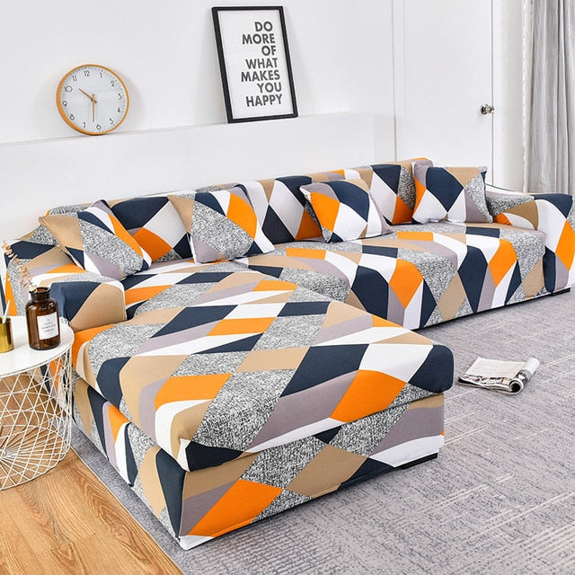 MCHPI Store Corner Sofa Covers for Living Room Elastic Slipcovers Couch Cover Stretch Sofa Towel L shape Chaise Longue Need Buy 2pieces