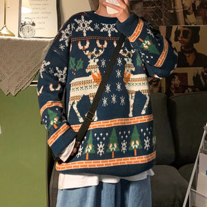 MCHPI Store solid Unisex Christmas Sweater Funny Reindeer Sweatshirt jumper