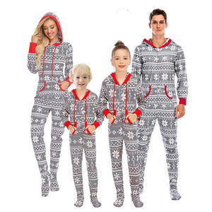 MCHPI Store Family Matching solid Jumpsuits Christmas Clothing Pajamas