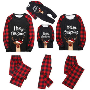 MCHPI Store Family Matching Pajamas Christmas solid Costume Set