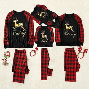 MCHPI Store solid Family Christmas Pajamas Matching Fashion Letter Merry Christmas Jumpsuit