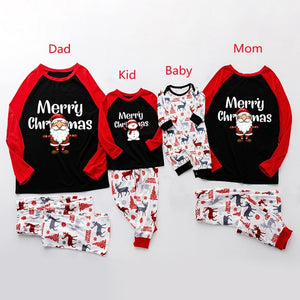 MCHPI Store solid Family Christmas Pajamas Matching Fashion Letter Merry Christmas Jumpsuit