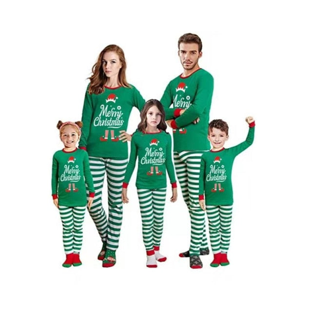 MCHPI Store Christmas Family matching solid costumes pajamas jumpsuits