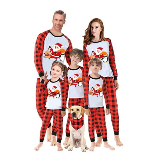 MCHPI Store solid Family Christmas Matching pajamas jumpsuit