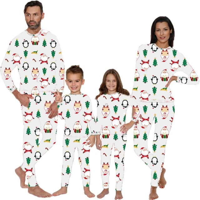 MCHPI Store solid Family Christmas Matching pajamas jumpsuit