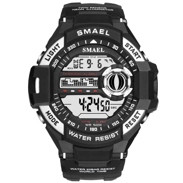 MCHPI Store SMAEL Watch Men Digital Top Brand Luxury relogio masculino Big Sport Watches for Men Waterproof 1516B Men Wtaches Sport Military
