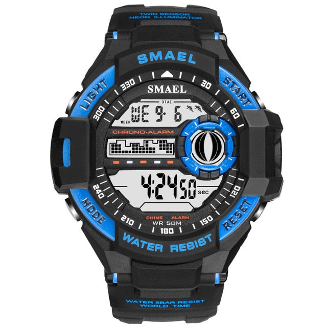 MCHPI Store SMAEL Watch Men Digital Top Brand Luxury relogio masculino Big Sport Watches for Men Waterproof 1516B Men Wtaches Sport Military